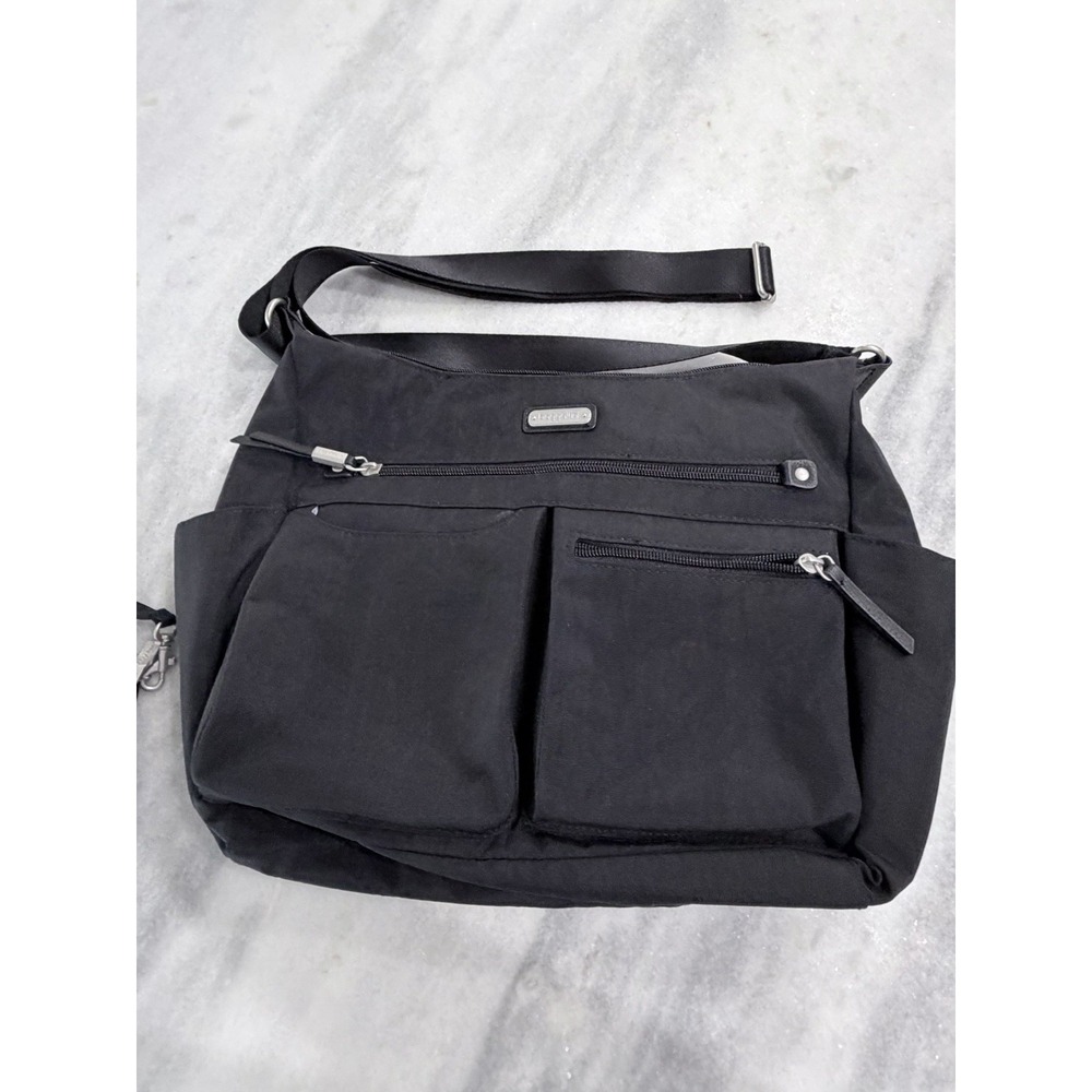 Baggallini Modern Everywhere Bag Messenger Black Crossbody RFID Phone Case Incl.